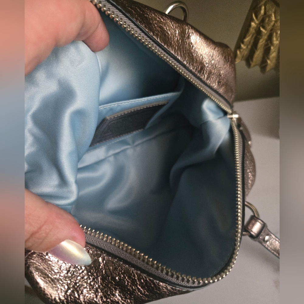 EUC Coach Julia Metallic Gunmetal Mini Satchel Bag - Picture 5 of 12